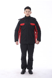 黑马系列冬款棉衣-9803黑红色