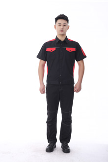 黑马系列夏款短袖-9801黑红色